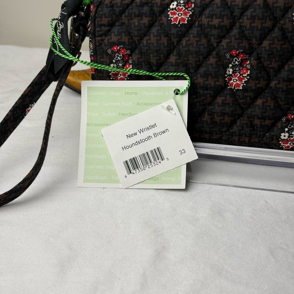 NWT Vera Bradley Houndstooth Brown Wristlet Wallet Retired LAST ONE! - Picture 2 of 7